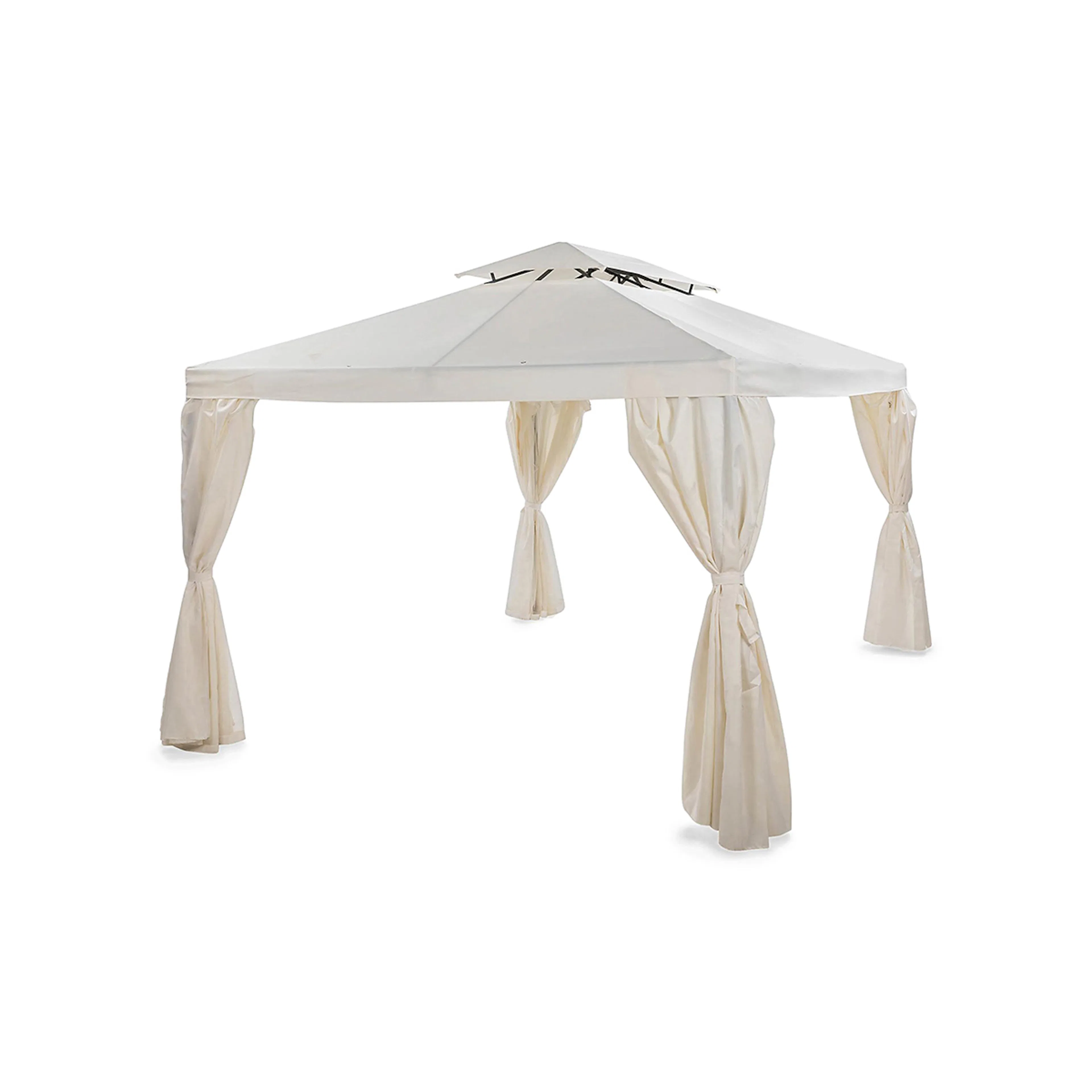 Paviljong Comfort Garden Bermuda komplett paviljong inkl tak och väggar 3x3m - Offwhite