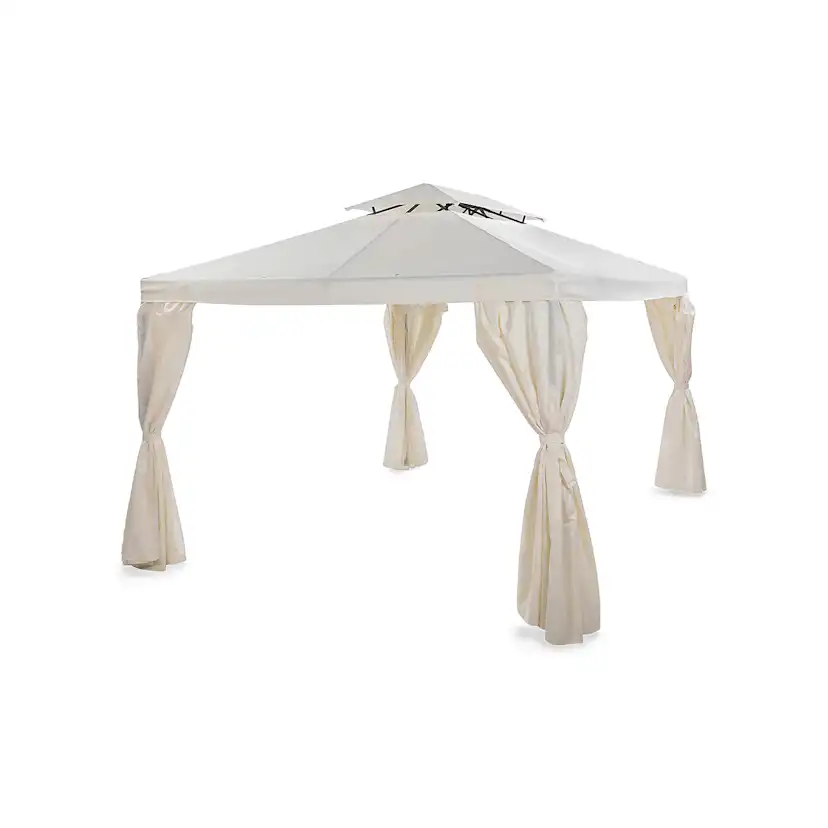 Paviljong Comfort Garden Bermuda komplett paviljong inkl tak och väggar 3x3m - Offwhite