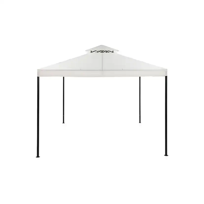 Paviljong Comfort Garden Bermuda komplett paviljong inkl tak och väggar 3x4m - Offwhite