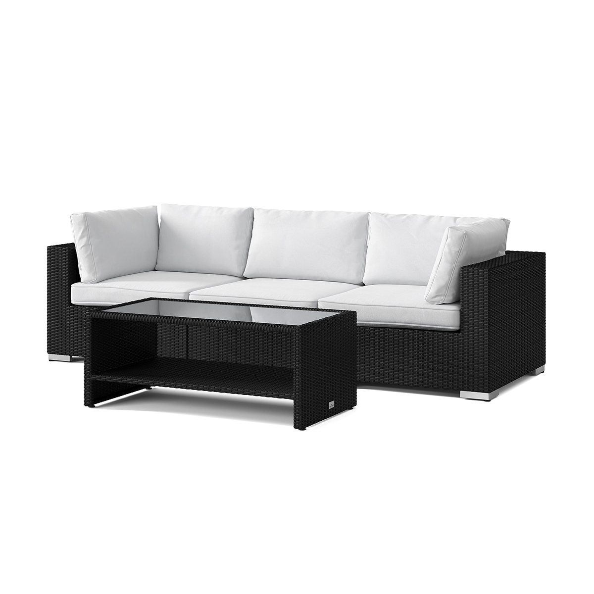 Loungegrupp Comfort Garden Bahamas utesoffa 3-sits med bord och hylla