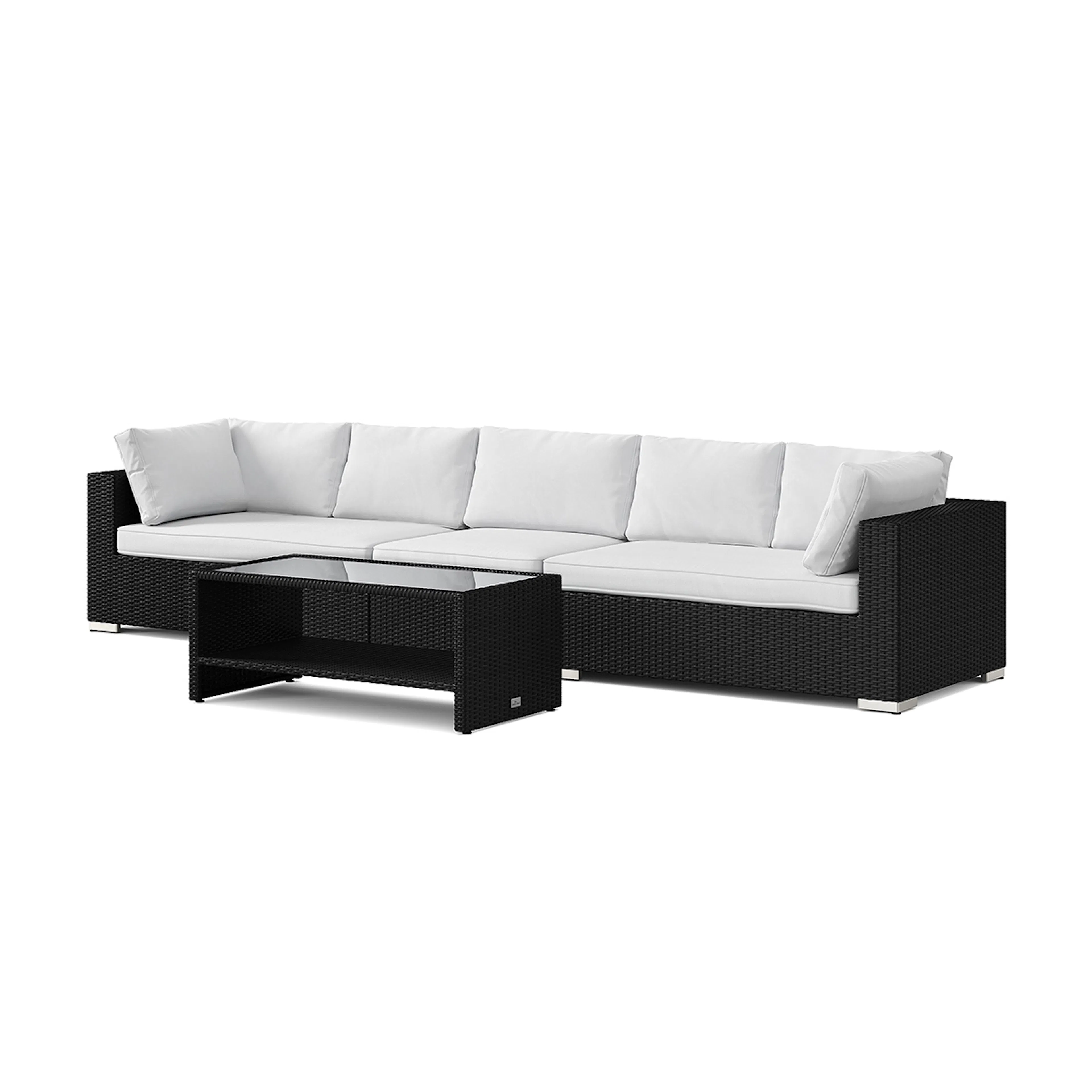 Loungegrupp Comfort Garden Bahamas utesoffa 5-sits med bord och hylla