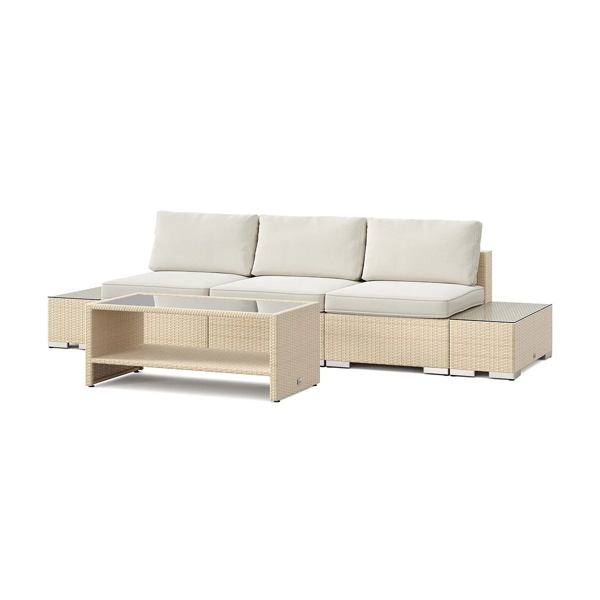 Loungegrupp Comfort Garden Bahamas utesoffa 3-sits med bord med hylla