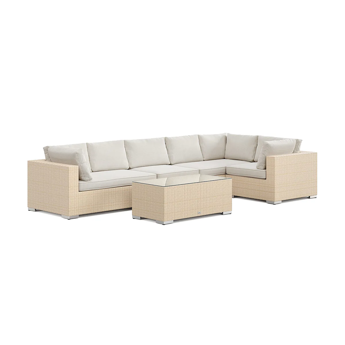 Loungegrupp Comfort Garden Bahamas utomhus hörnsoffa 6-sits vändbar med bord