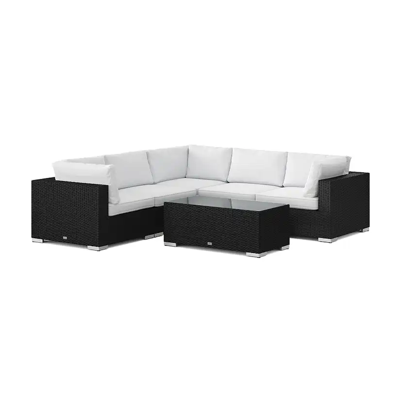 Loungegrupp Comfort Garden Bahamas utomhus hörnsoffa 5-sits vändbar med bord