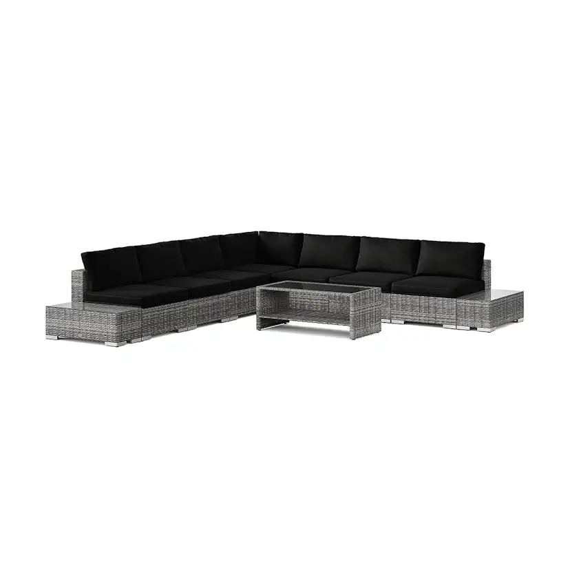 Loungegrupp Comfort Garden Bahamas utomhus hörnsoffa 7-sits vändbar med bord med hylla