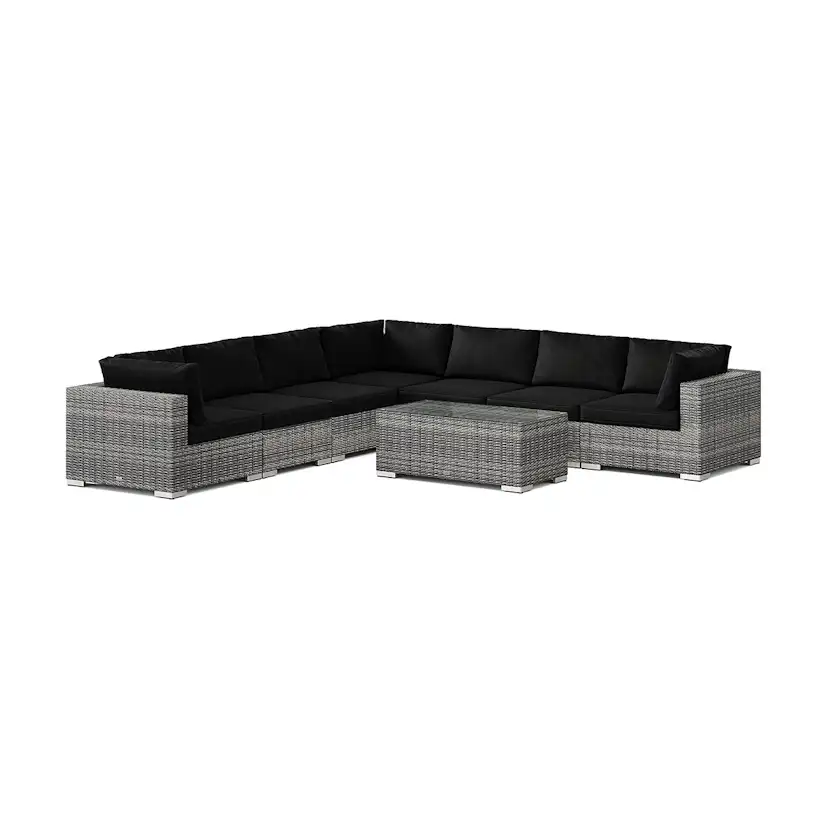 Loungegrupp Comfort Garden Bahamas utomhus hörnsoffa 7-sits vändbar med bord