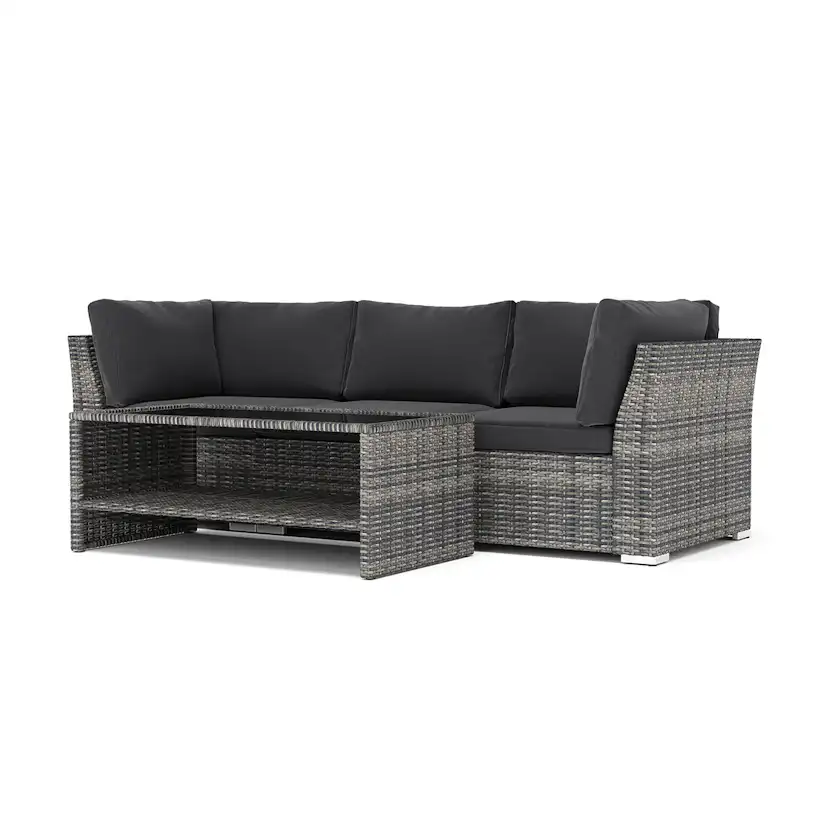 Loungesoffa Comfort Garden Wisconsin utomhus rak 3-sits soffa