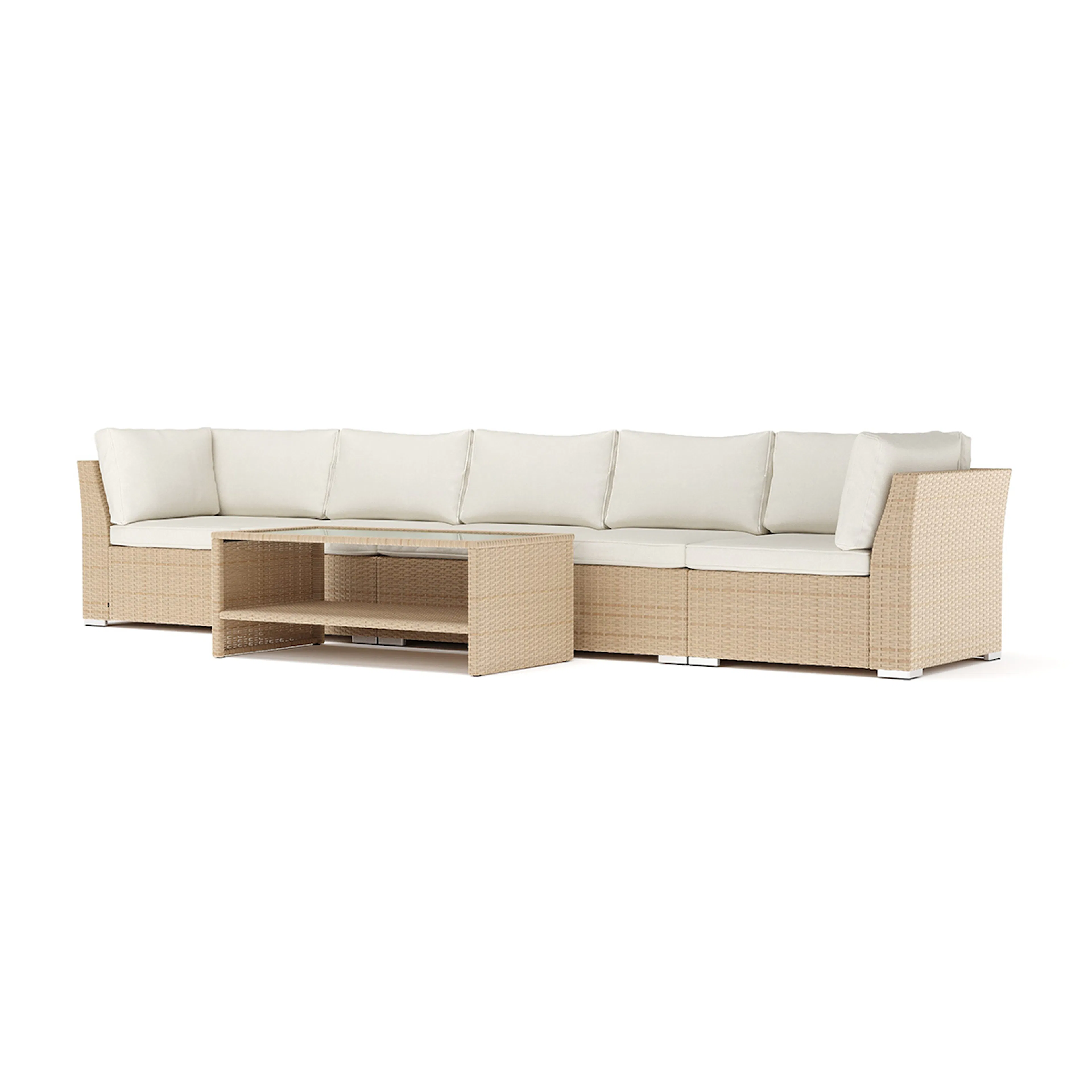 Loungesoffa Comfort Garden Wisconsin utomhus rak 5-sits soffa