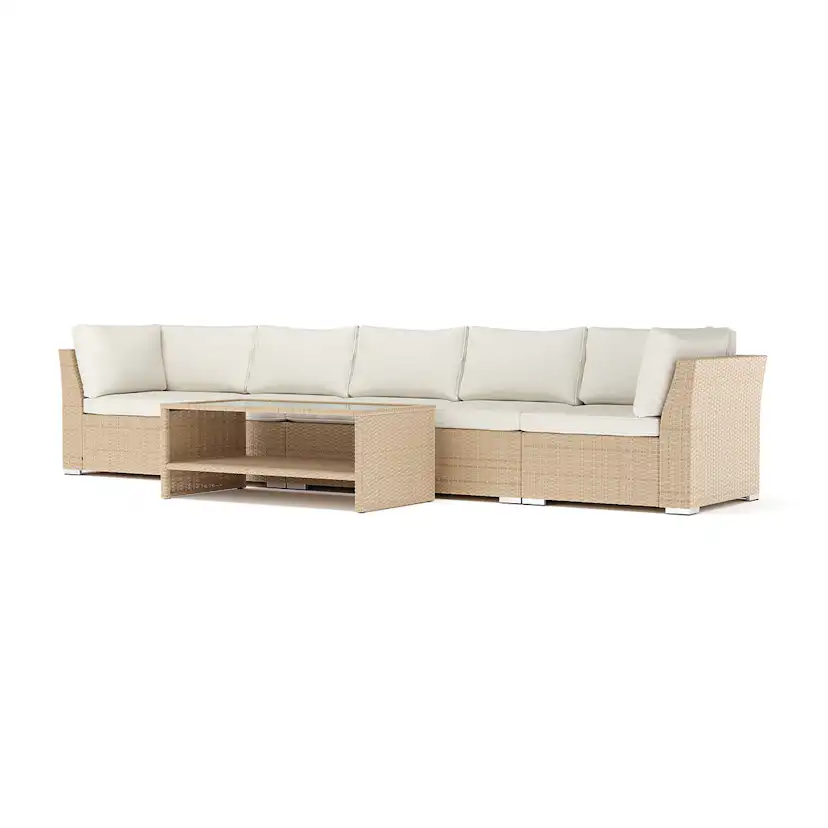 Loungesoffa Comfort Garden Wisconsin utomhus rak 5-sits soffa
