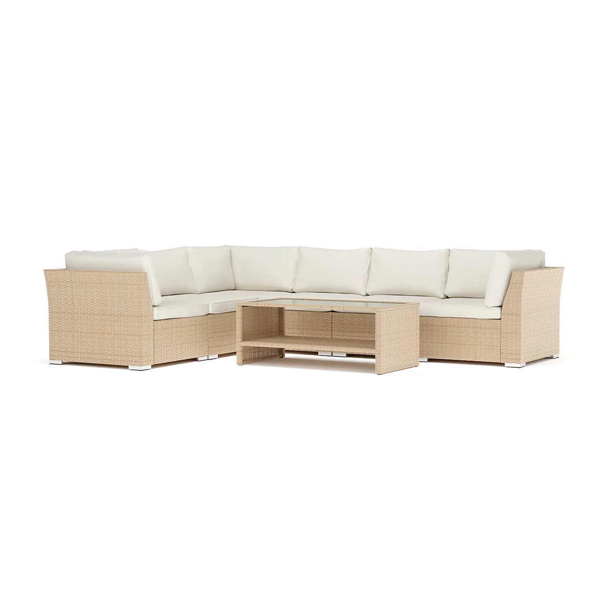 Loungesoffa Comfort Garden Wisconsin utomhus L-soffa 6-sits vändbar