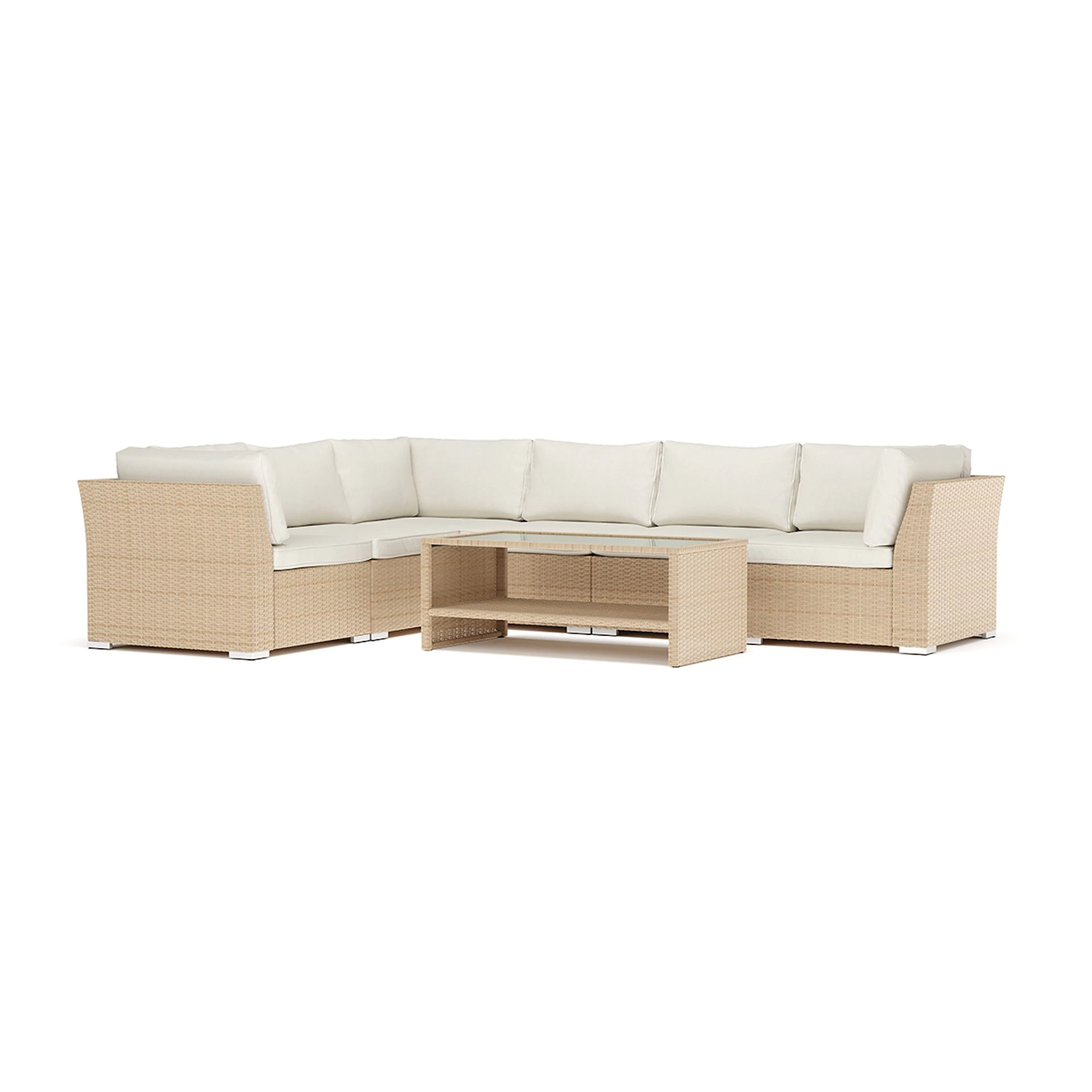 Loungesoffa Comfort Garden Wisconsin utomhus L-soffa 6-sits vändbar