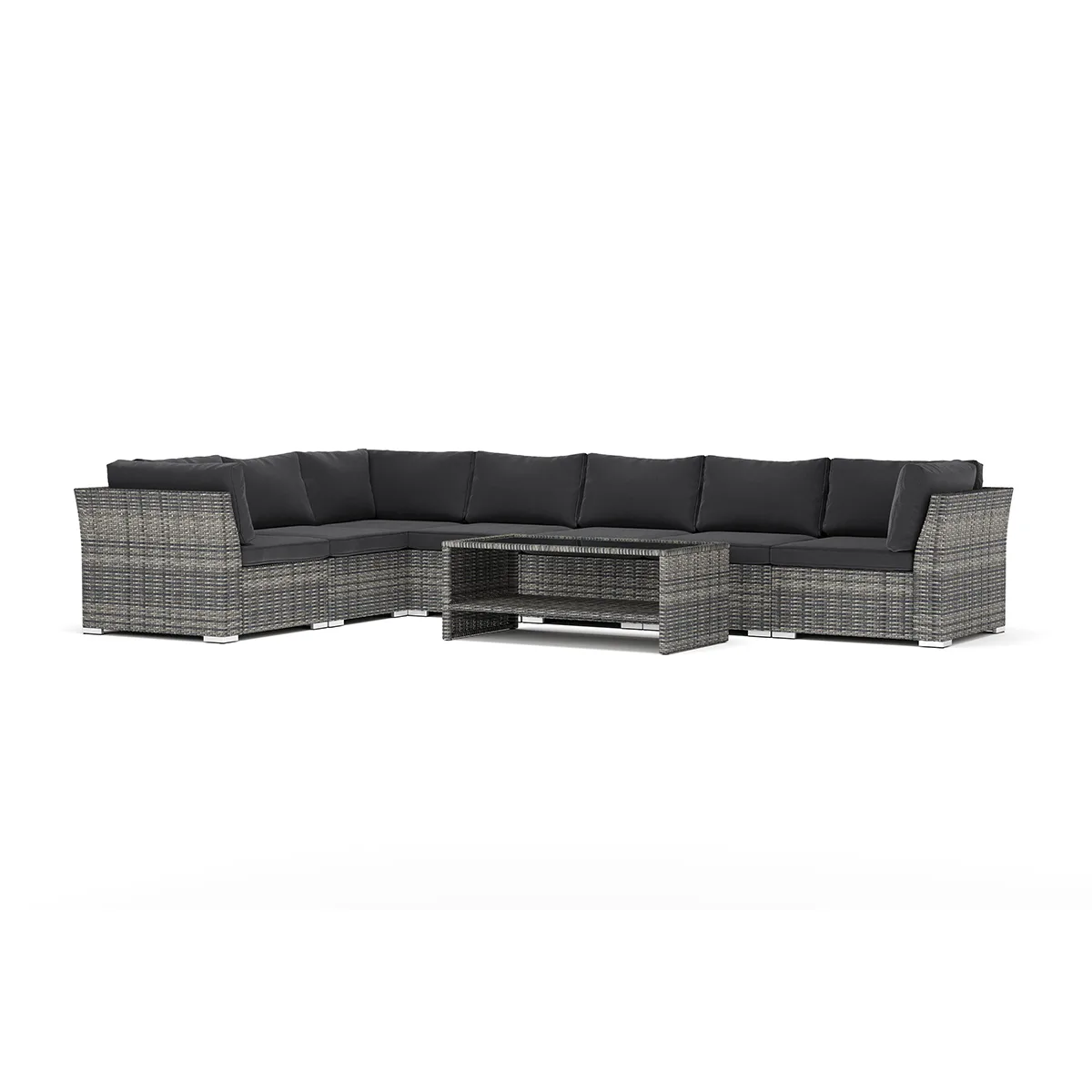 Loungesoffa Comfort Garden Wisconsin utomhus L-soffa 7-sits vändbar