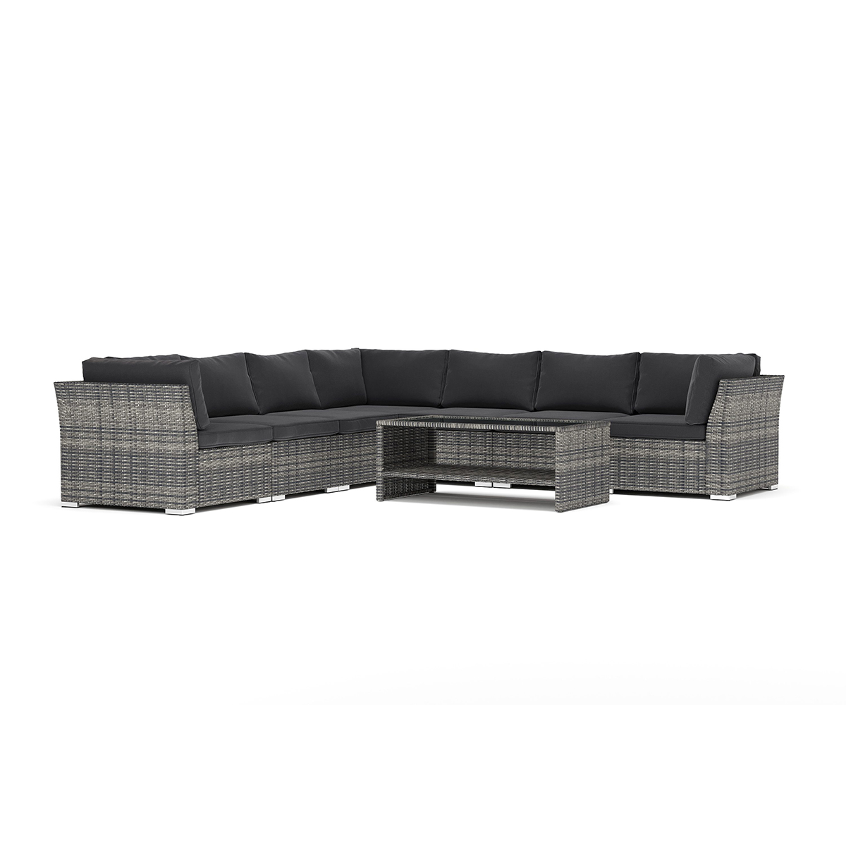 Loungesoffa Comfort Garden Wisconsin utomhus hörnsoffa 7-sits vändbar