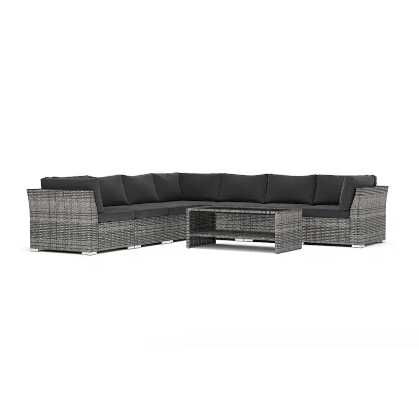 Loungesoffa Comfort Garden Wisconsin utomhus hörnsoffa 7-sits vändbar