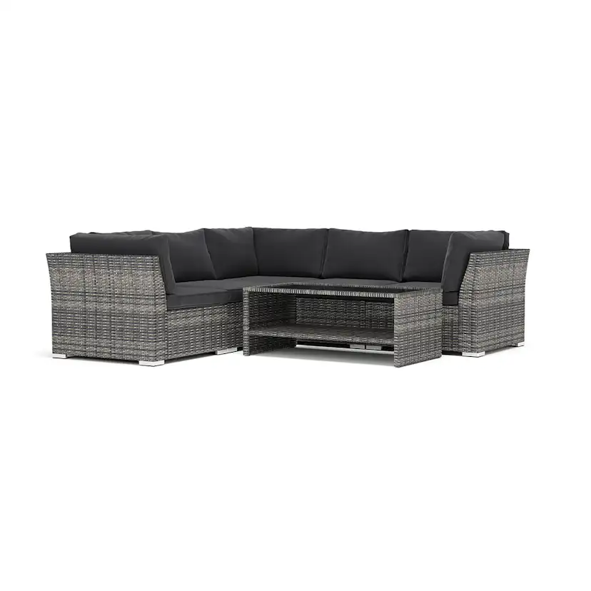 Loungesoffa Comfort Garden Wisconsin utomhus hörnsoffa 5-sits vändbar