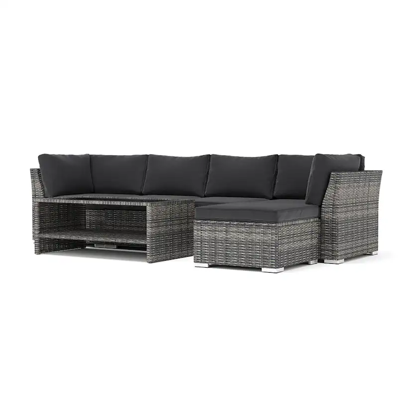 Loungesoffa Comfort Garden Wisconsin utomhus divansoffa 5-sits vändbar