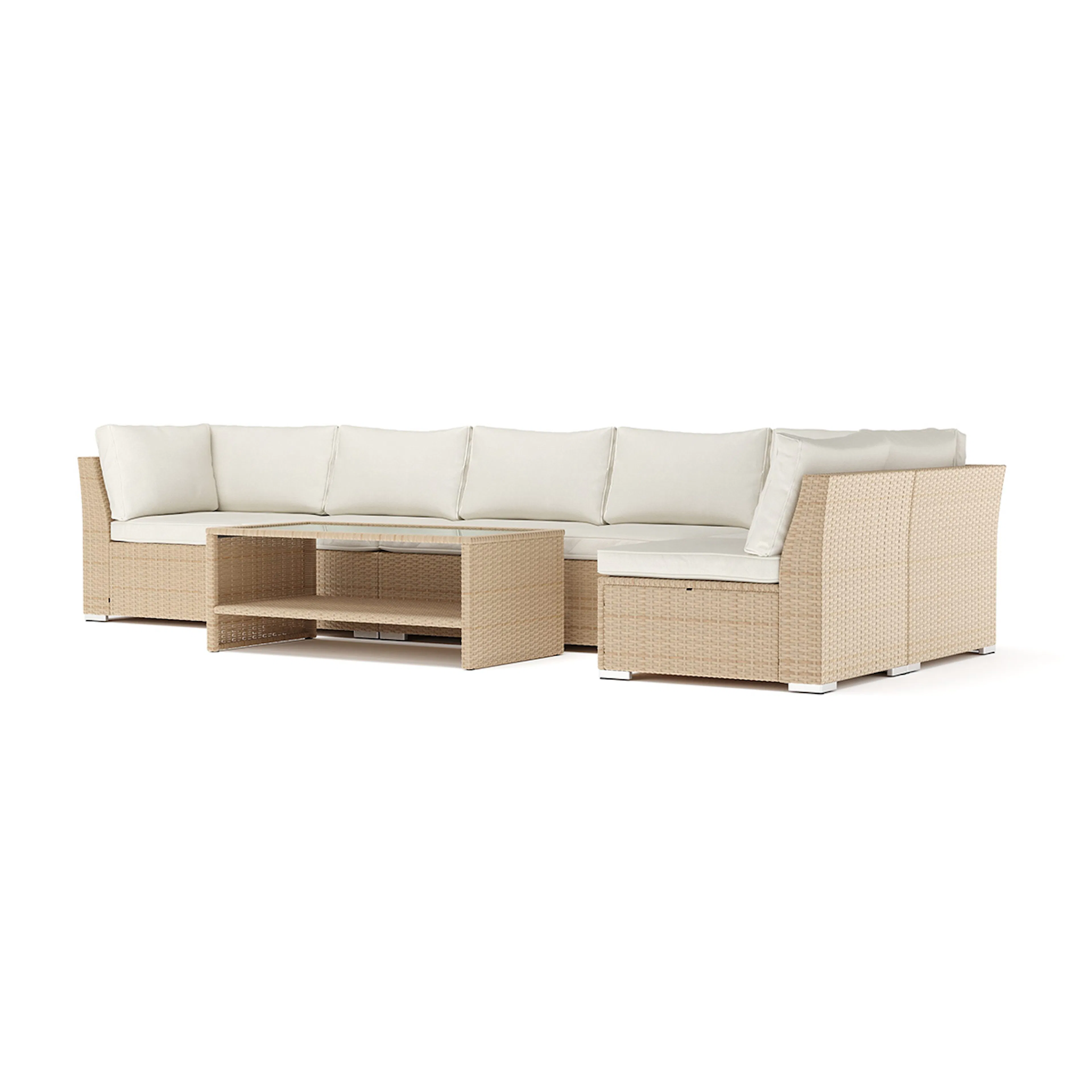 Loungesoffa Comfort Garden Wisconsin utomhus divansoffa 6-sits vändbar