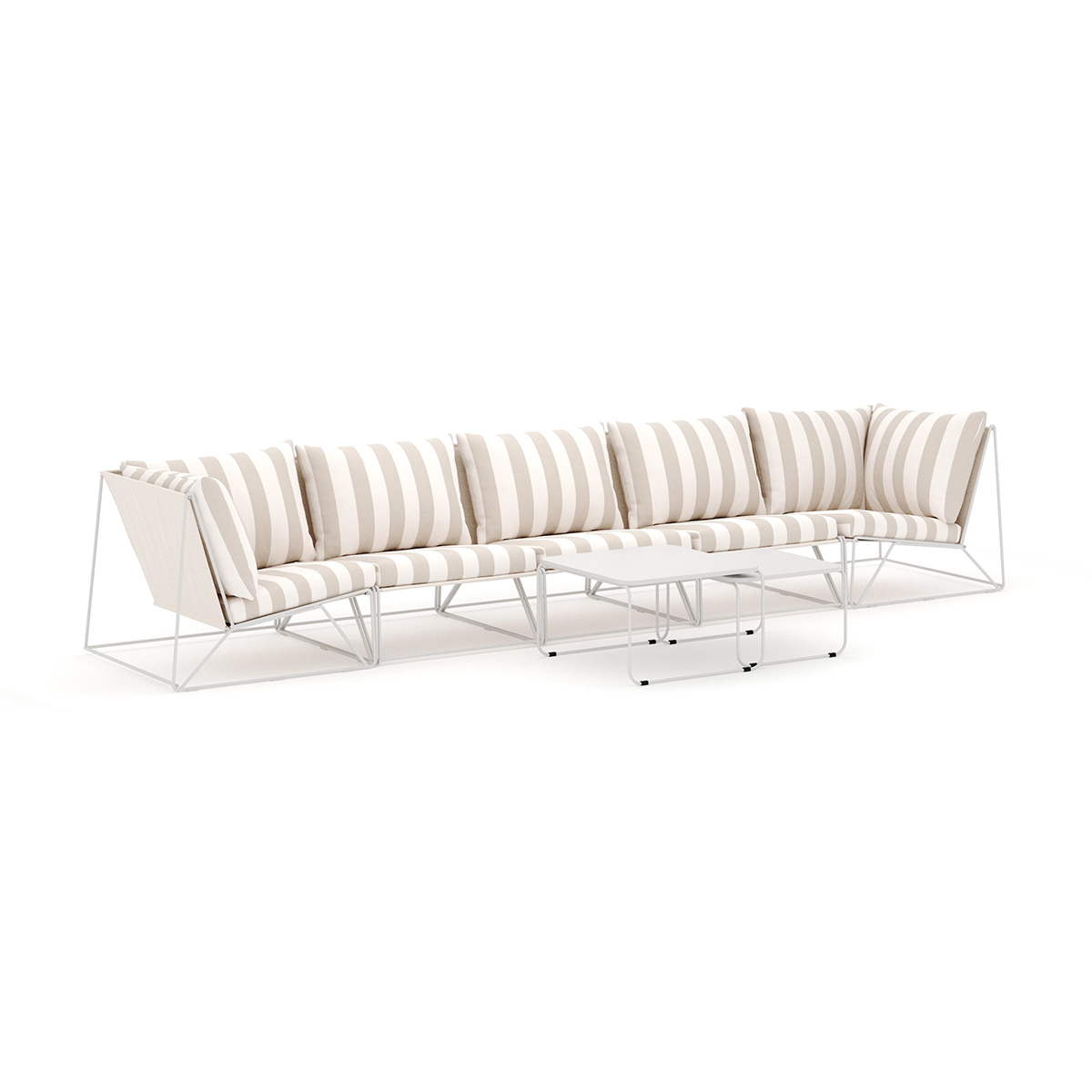 Loungesoffa Comfort Garden Usteryd utomhus rak 5-sits soffa