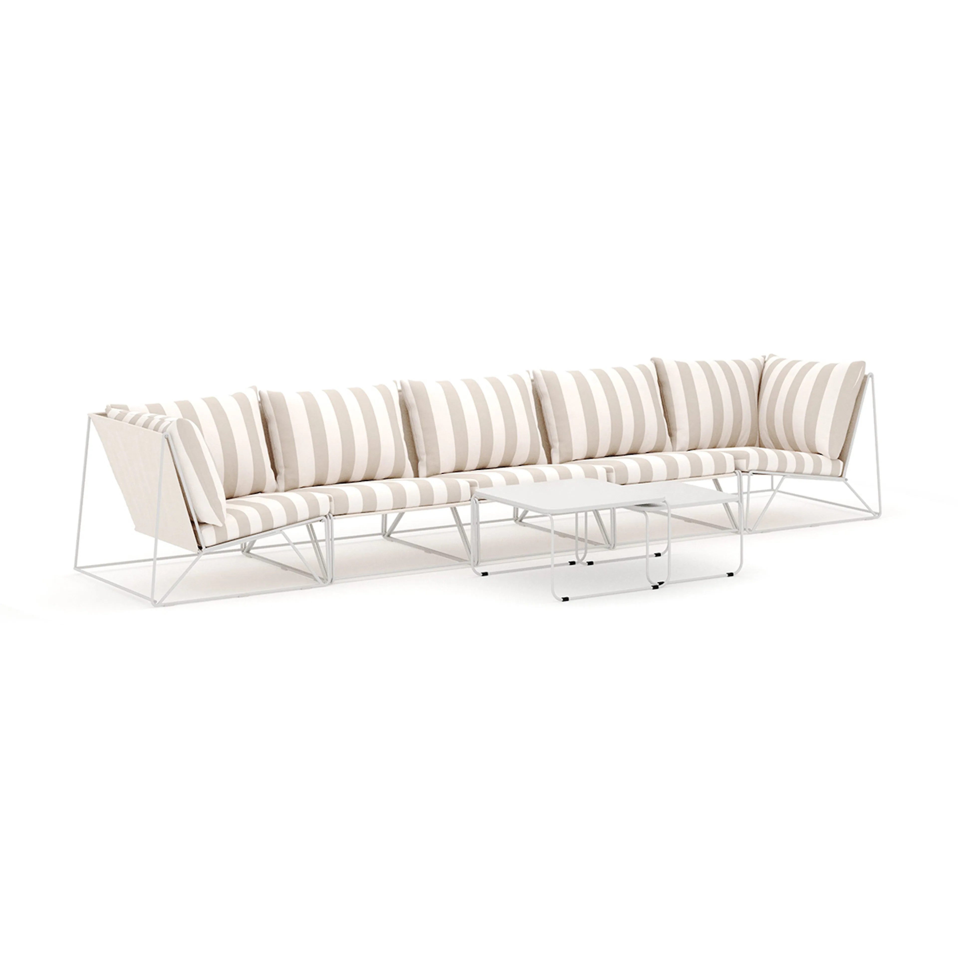 Loungesoffa Comfort Garden Usteryd utomhus rak 5-sits soffa