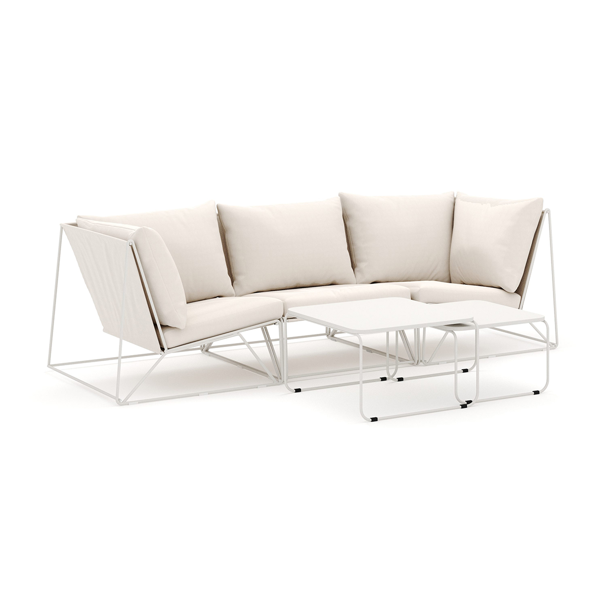 Loungesoffa Comfort Garden Usteryd utomhus rak 3-sits soffa