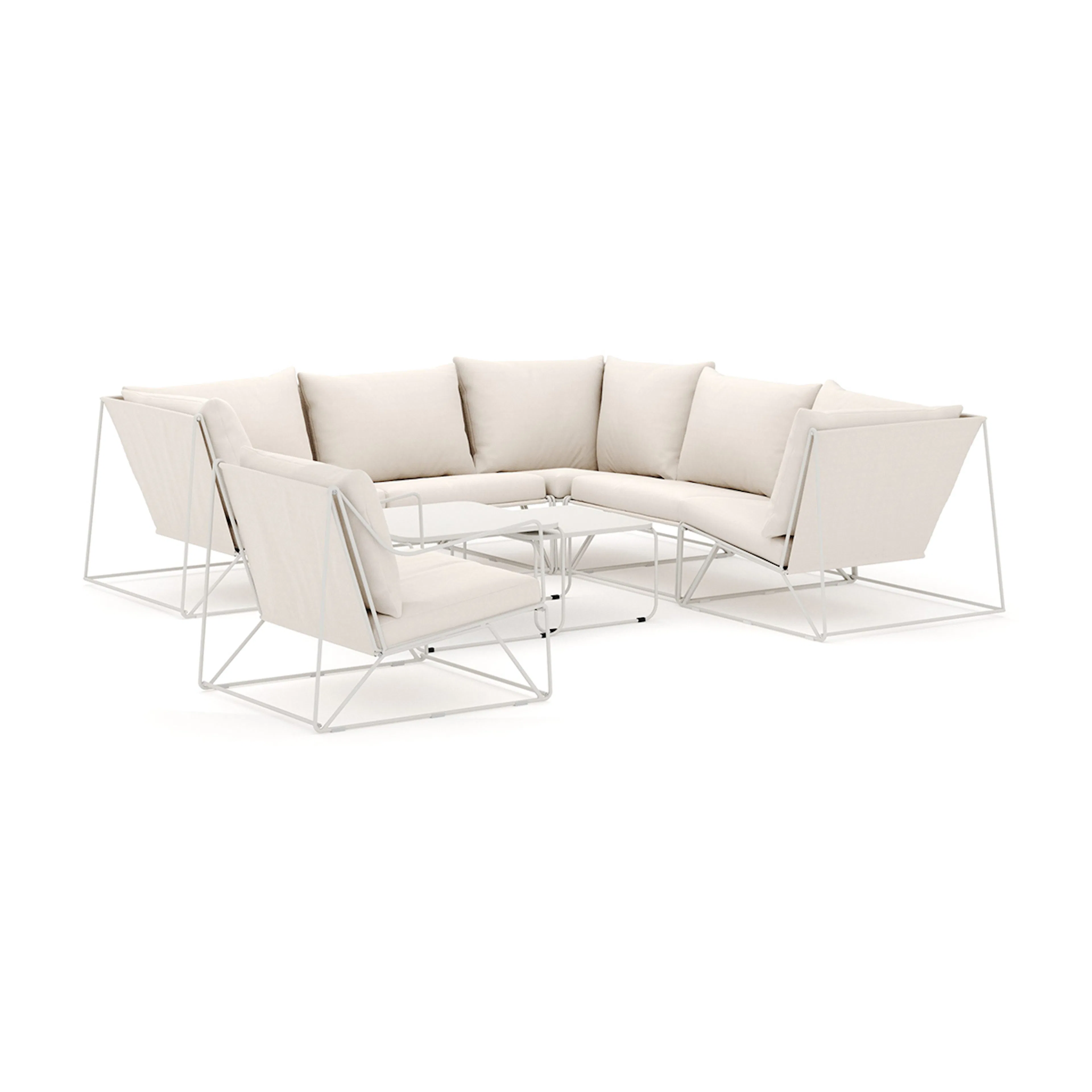 Loungesoffa Comfort Garden Usteryd utomhus hörnsoffa 6-sits vändbar med fåtölj