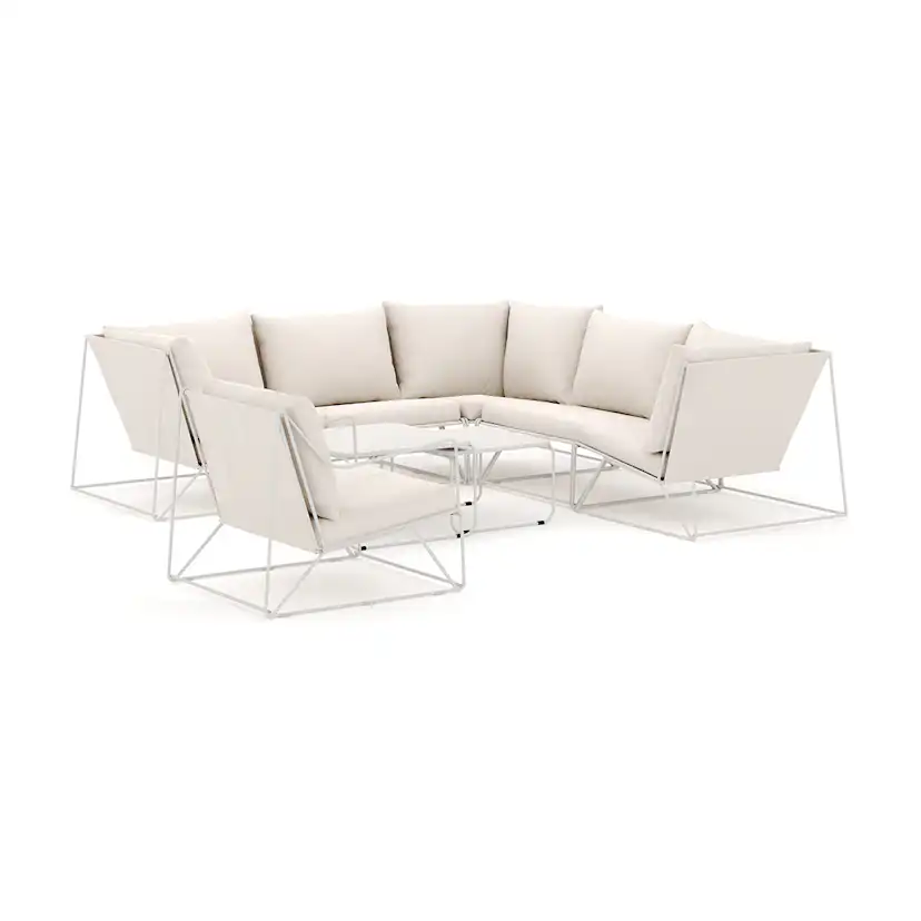 Loungesoffa Comfort Garden Usteryd utomhus hörnsoffa 6-sits vändbar med fåtölj