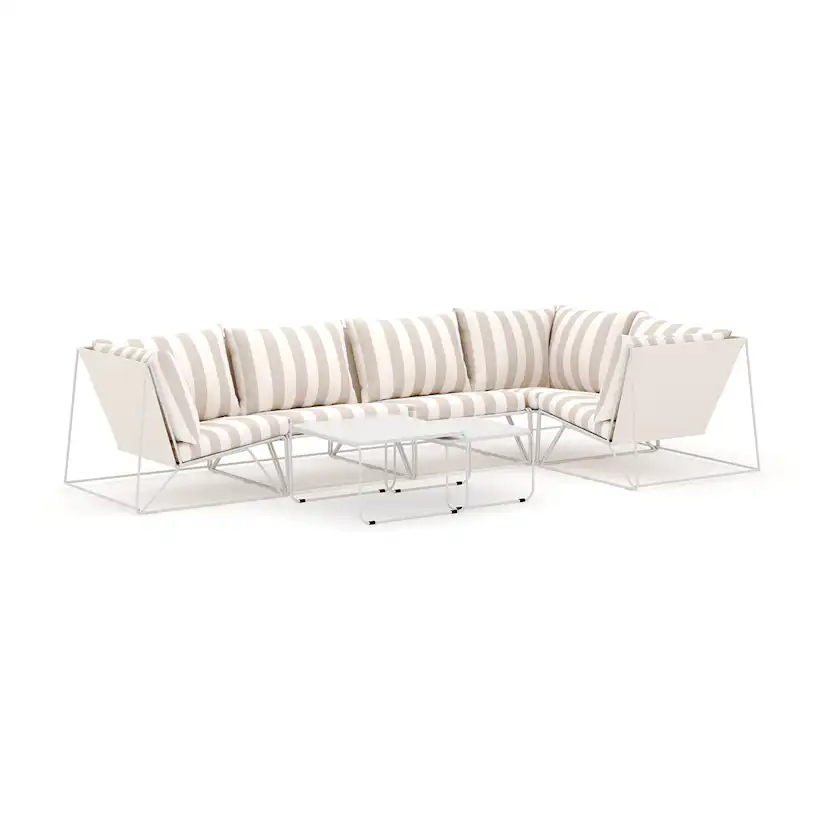 Loungesoffa Comfort Garden Usteryd utomhus hörnsoffa Schäslong 5-sits vändbar