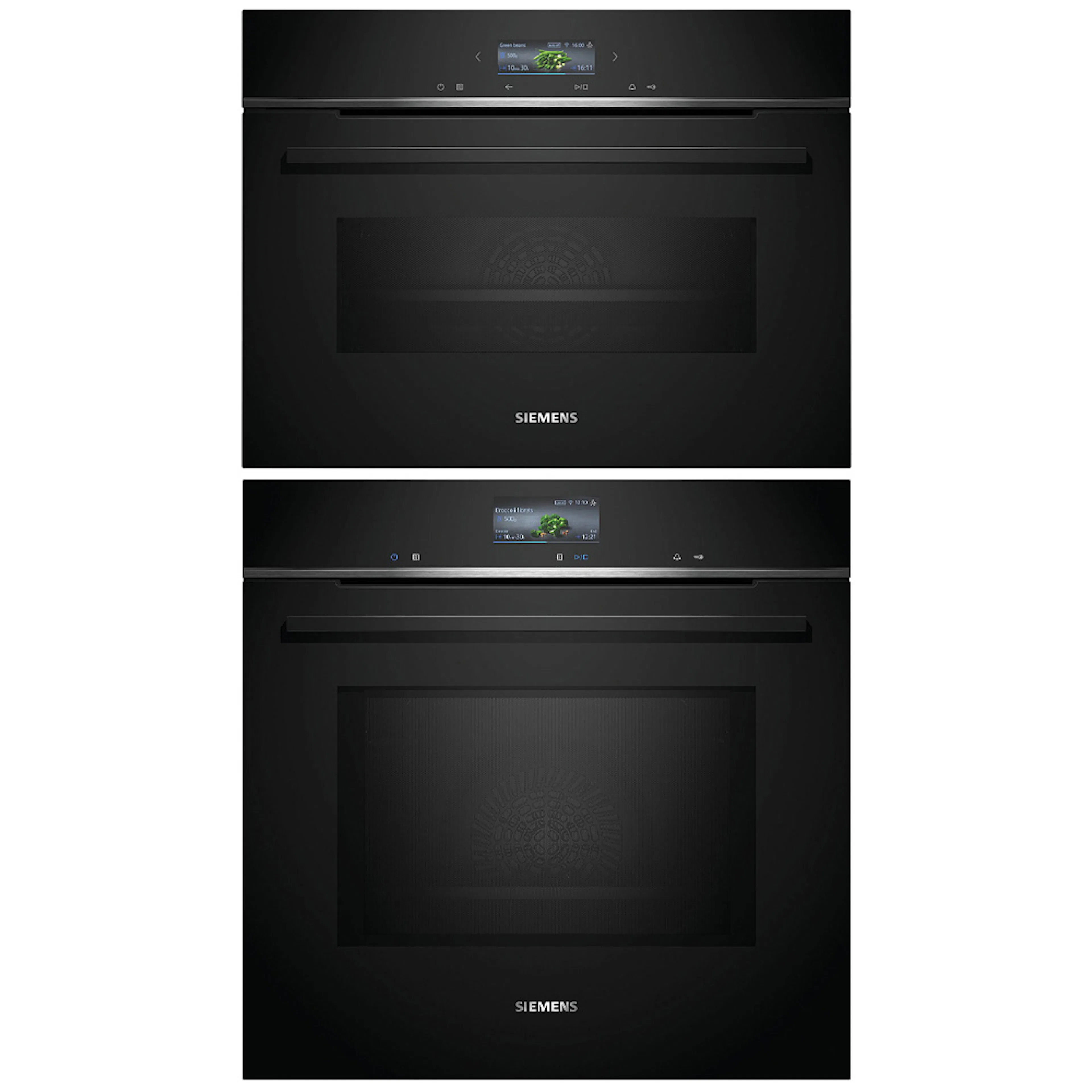 Ugn och Mikro Siemens iQ700 HM736G1B1 + CM724G1B1 Svart