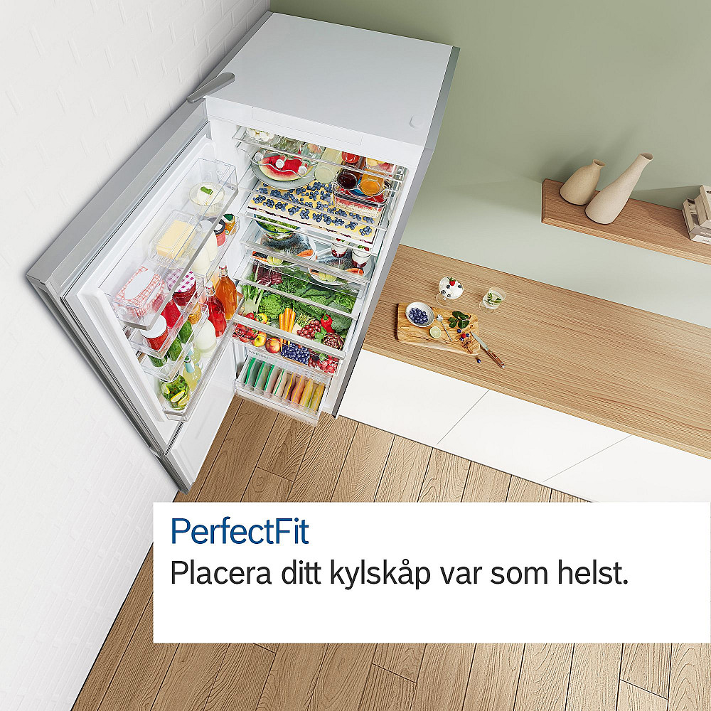 Kombiskåp Kyl/Frys Bosch 2 st KGN36VXCT Serie 4 186cm Otroligt Tyst Energiklass C