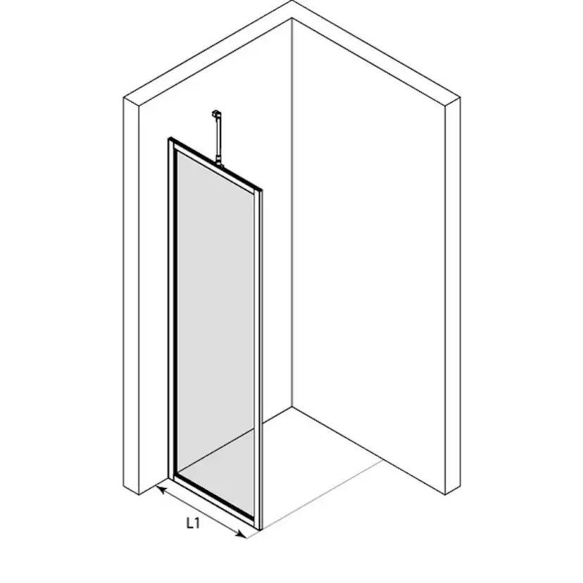 Duschvägg Hietakari Bläk 731 New York Fast