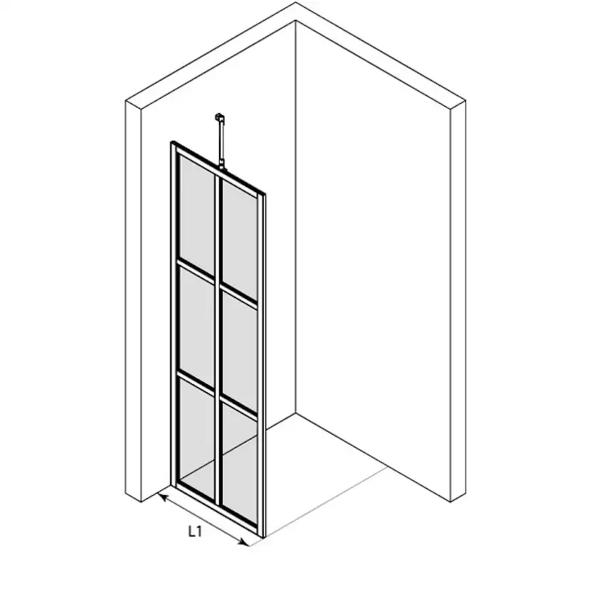 Duschvägg Hietakari Bläk 737 Paris Fast