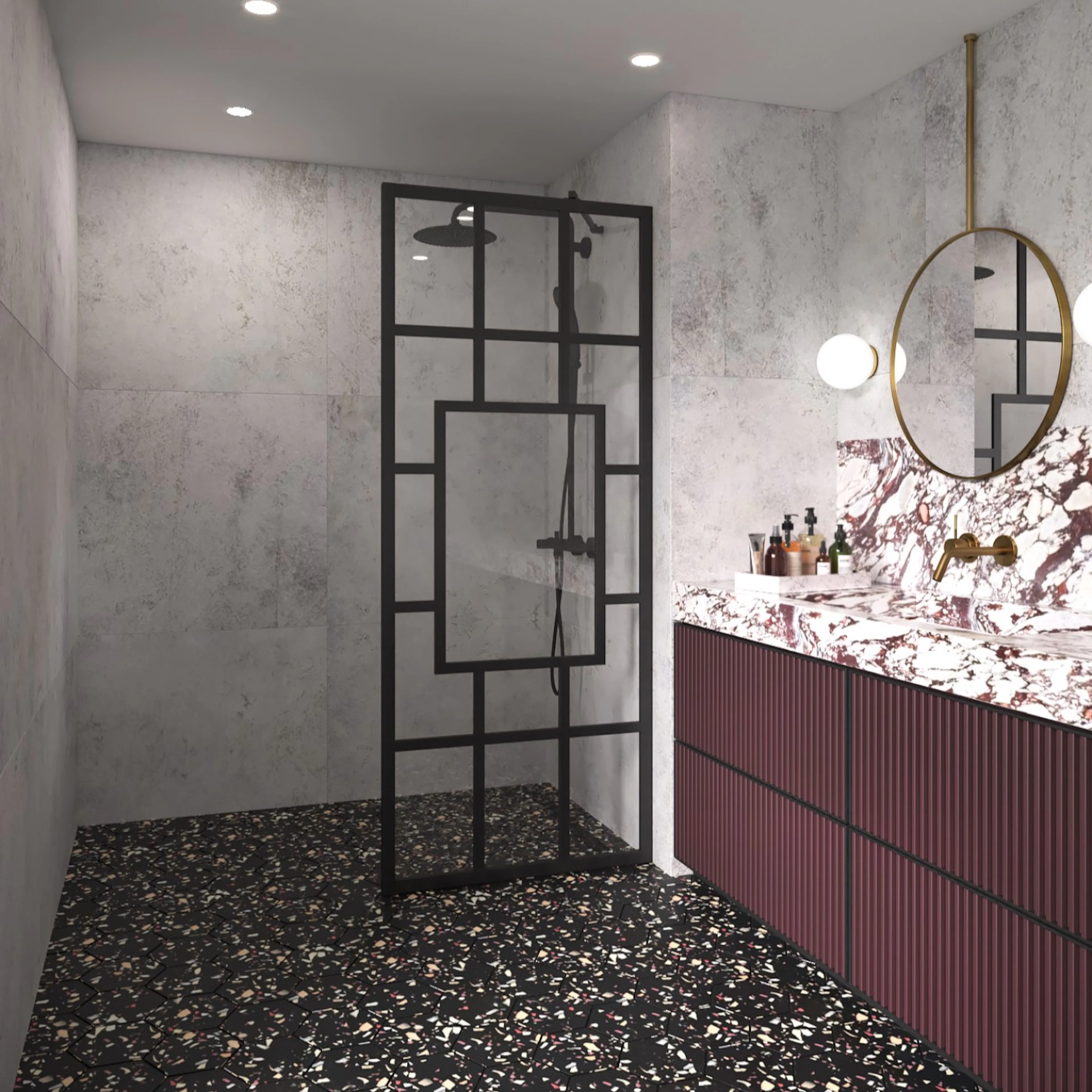 Duschvägg Hietakari Bläk 800 Shanghai Fast