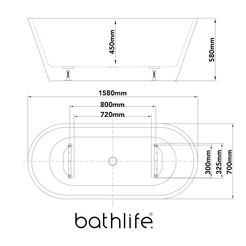 Badkar Bathlife Balans Vit