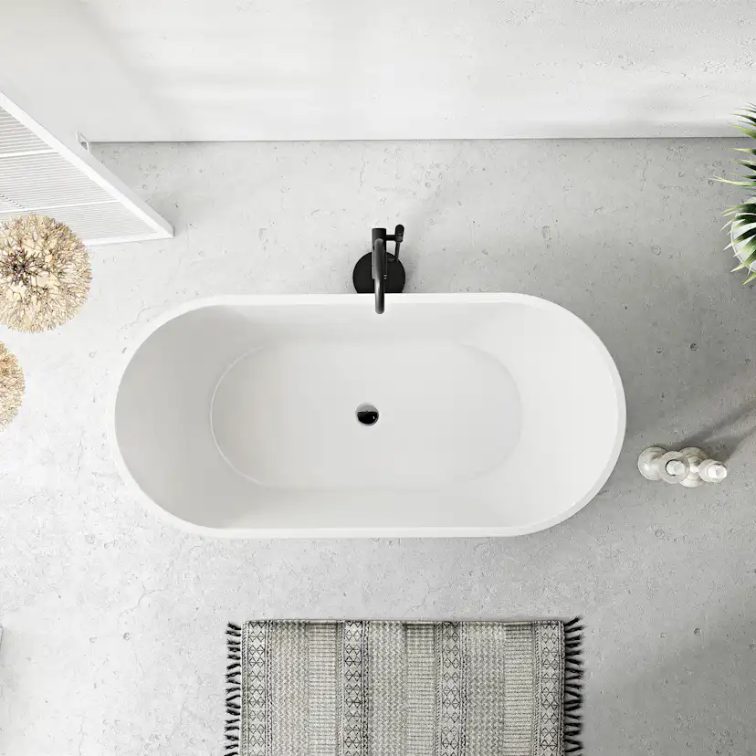 Badkar Bathlife Fridsam Fristående Rund Vit