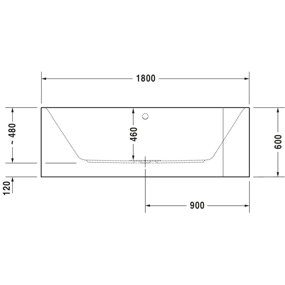 Badkar Duravit Happy D2 Hörn