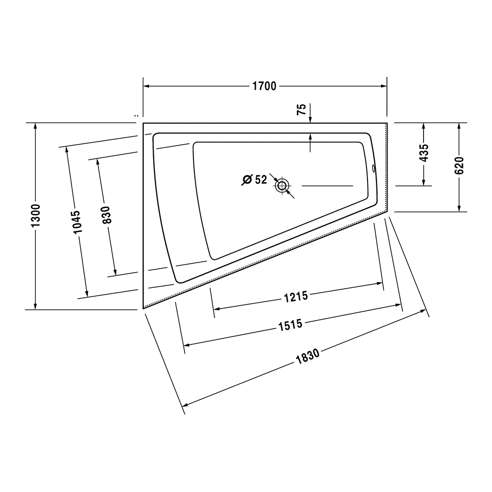 Badkar Duravit Paiova Hörn
