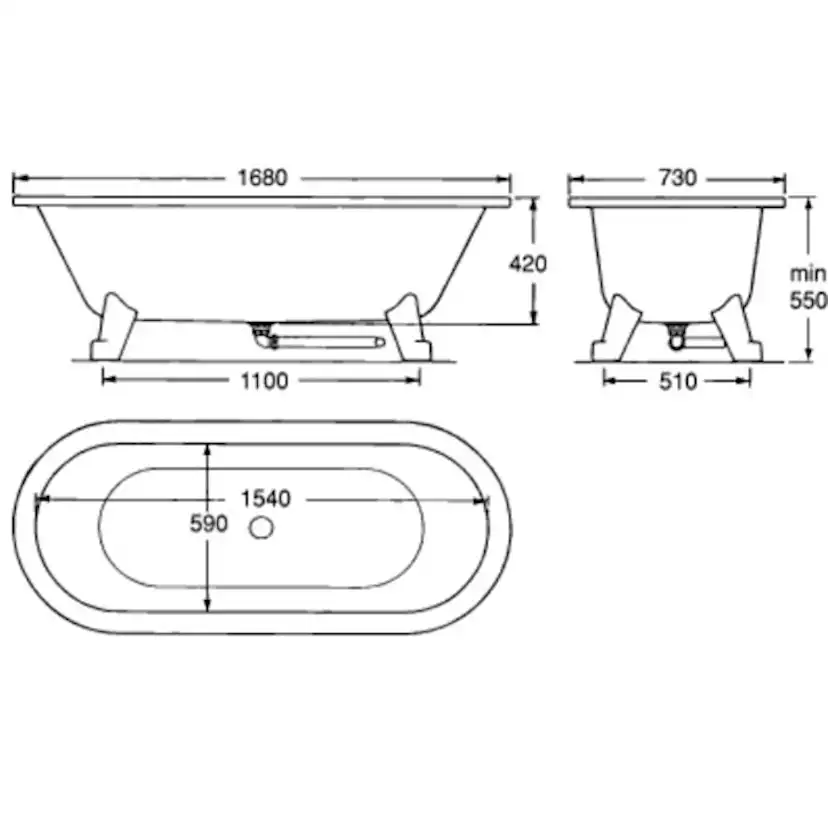 Badkar Gustavsberg 6368 Vitt