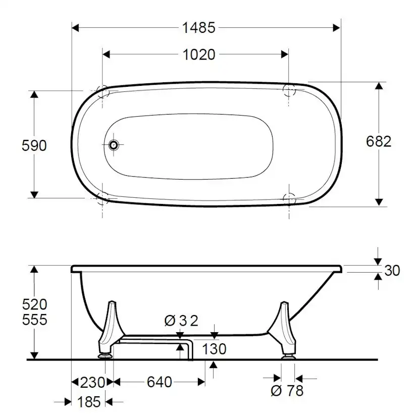 Badkar Ifö BKFF Vit