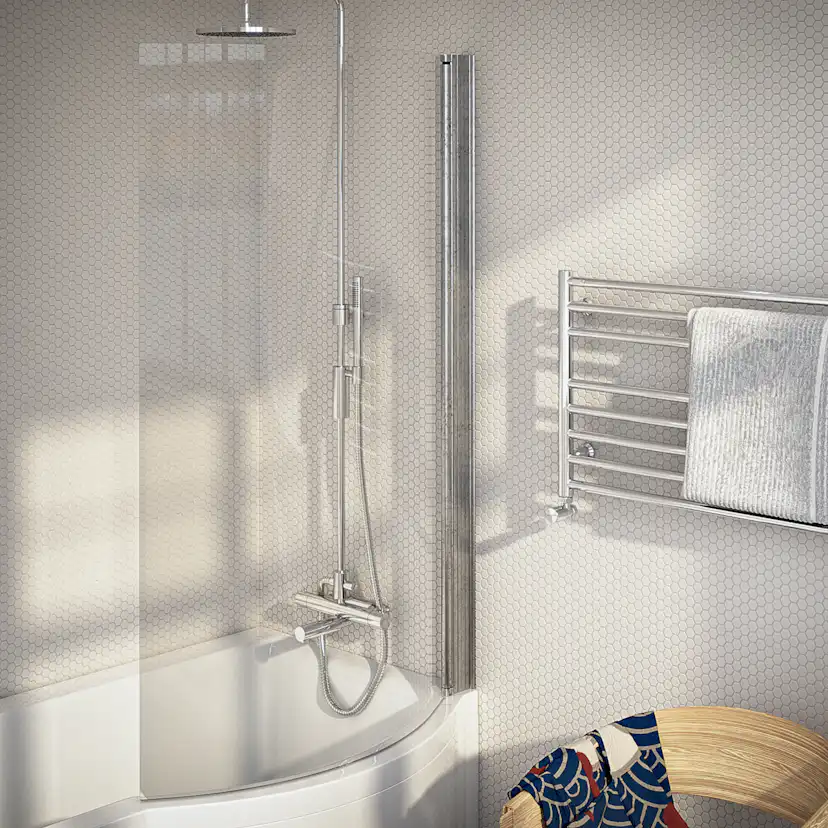 Badkarsvägg Nordhem till Solvik Klarglas