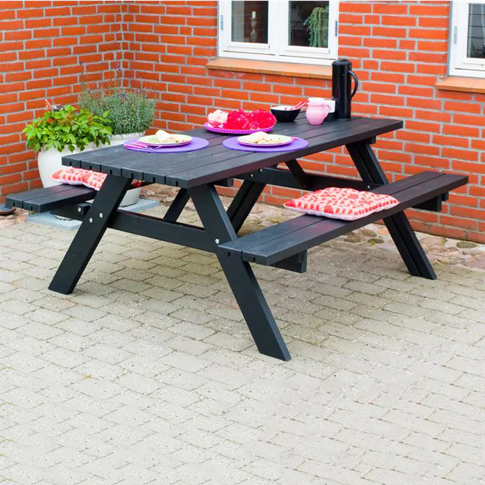 Picknickbord PLUS Svart Utomhus