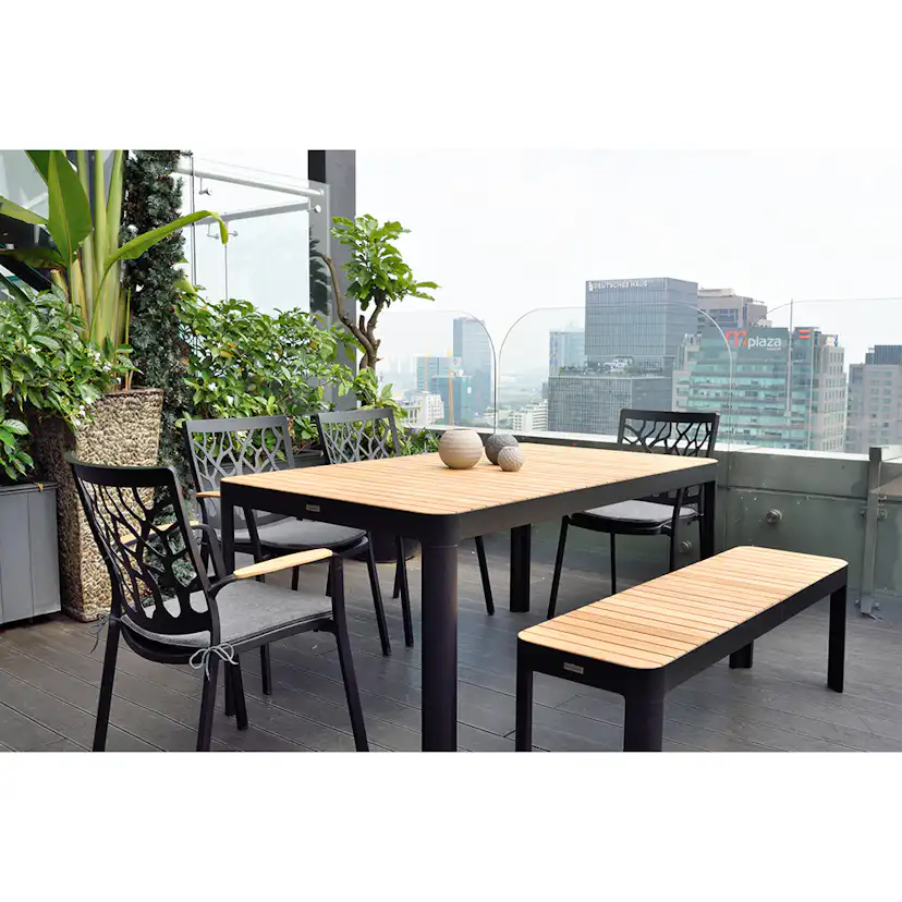 Matgrupp LifestyleGarden Portals 160 cm med 4 Tree Stolar och Bänk