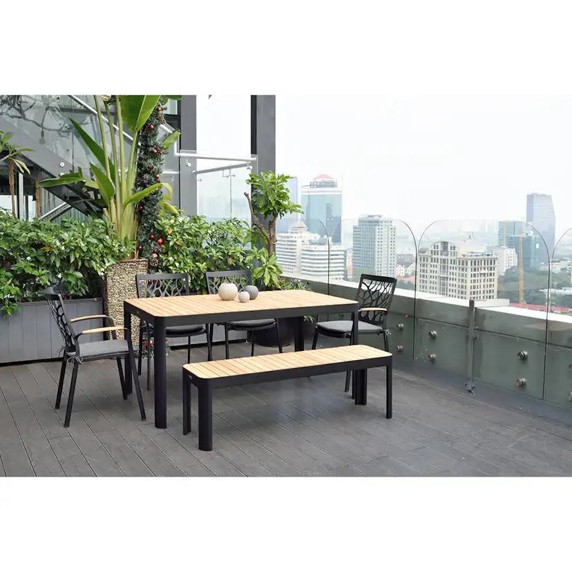 Matgrupp LifestyleGarden Portals 160 cm med 4 Tree Stolar och Bänk