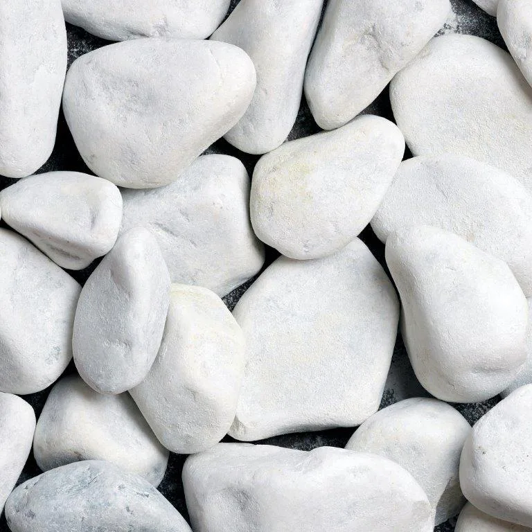 Dekorsten Magrab Krossprodukter Vit Pebbles 40-60 mm, 1000 kg Säck