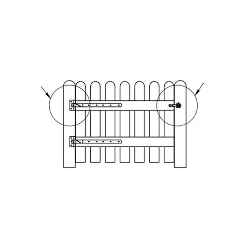 Beslag PLUS till Grind Varmgalvanserad