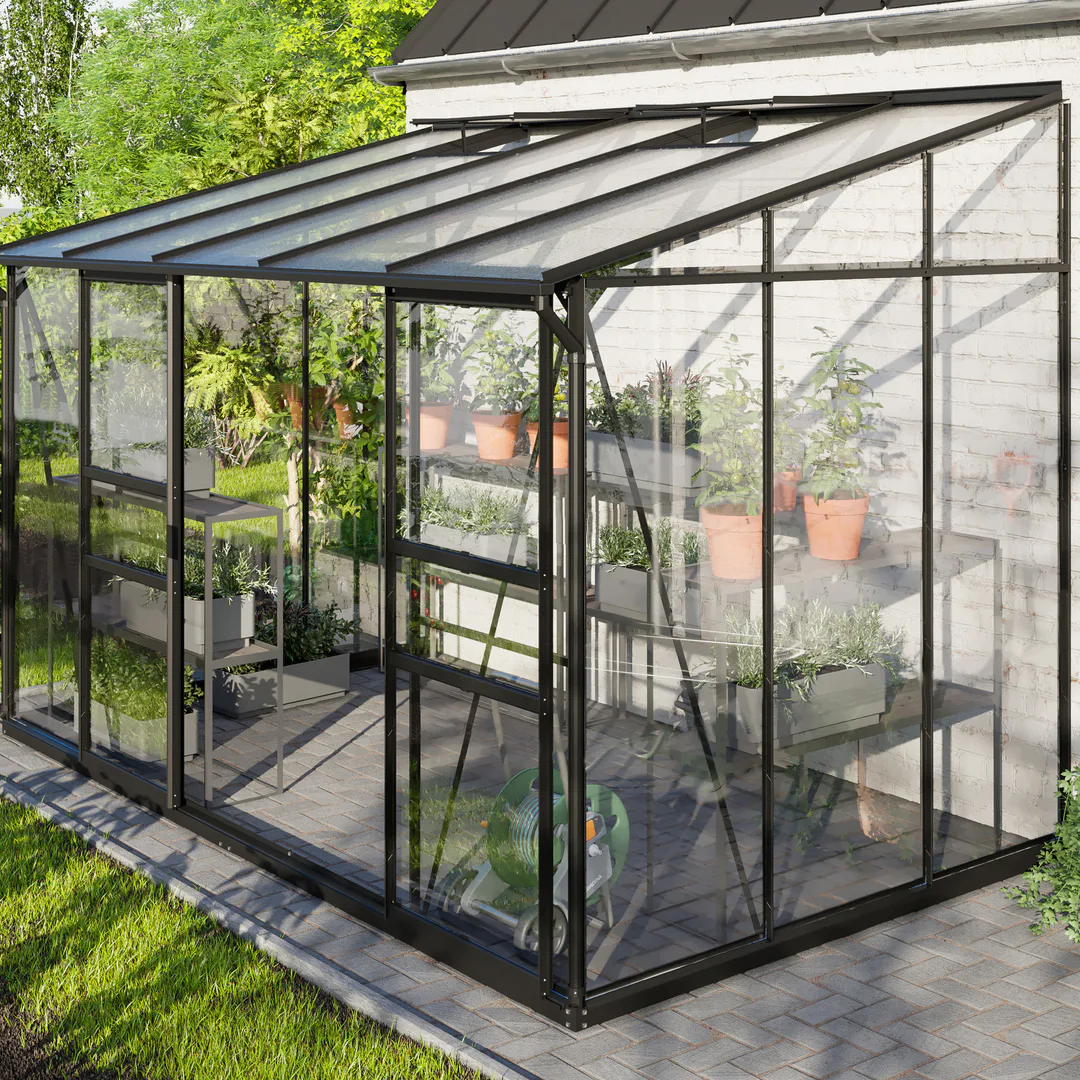 Fristående Växthus Vitavia Ida 6500 3mm Härdat Glas & 6mm Polykarbonat