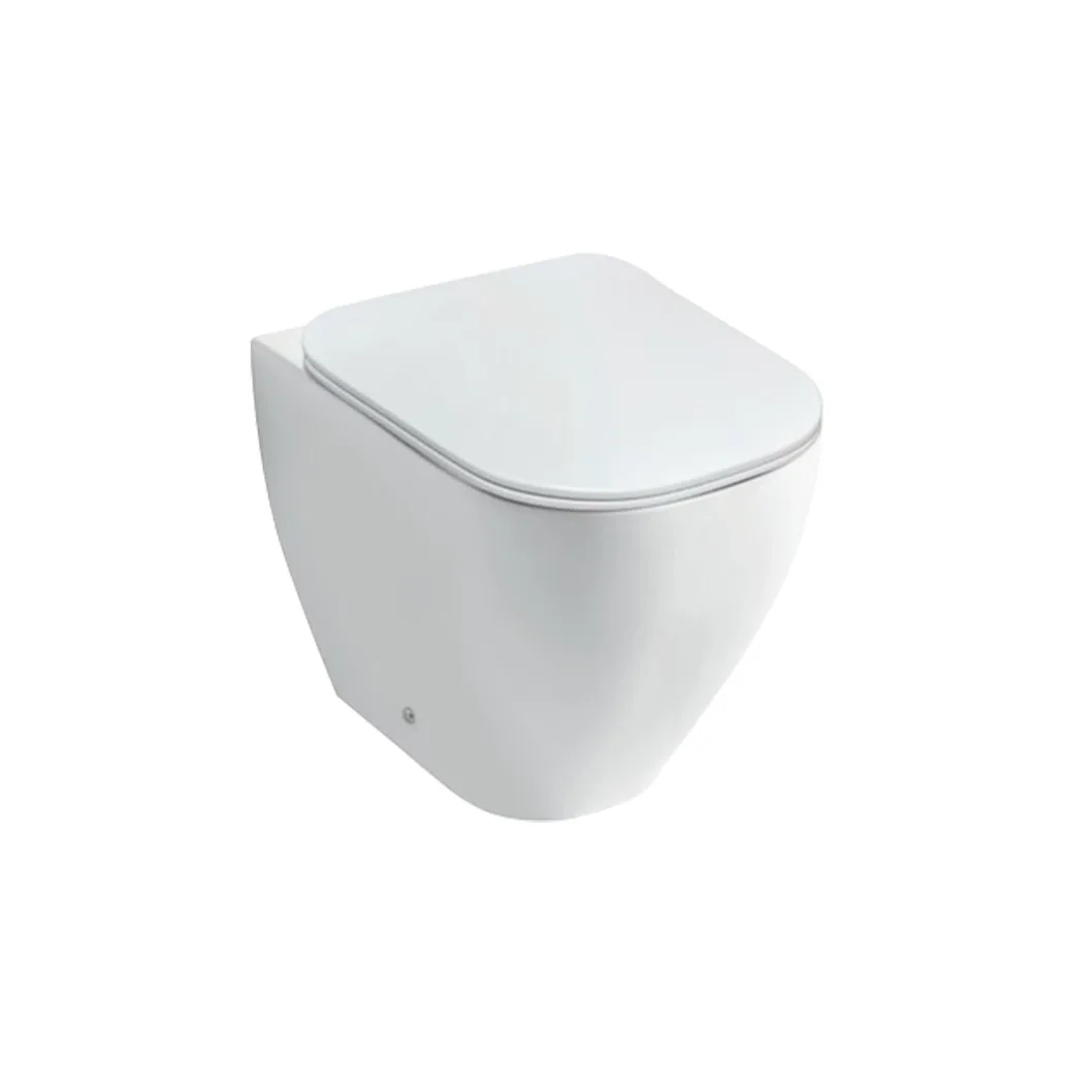 Golvstående Toalett Miller Badrum Rimless BTW Elegans Porslin