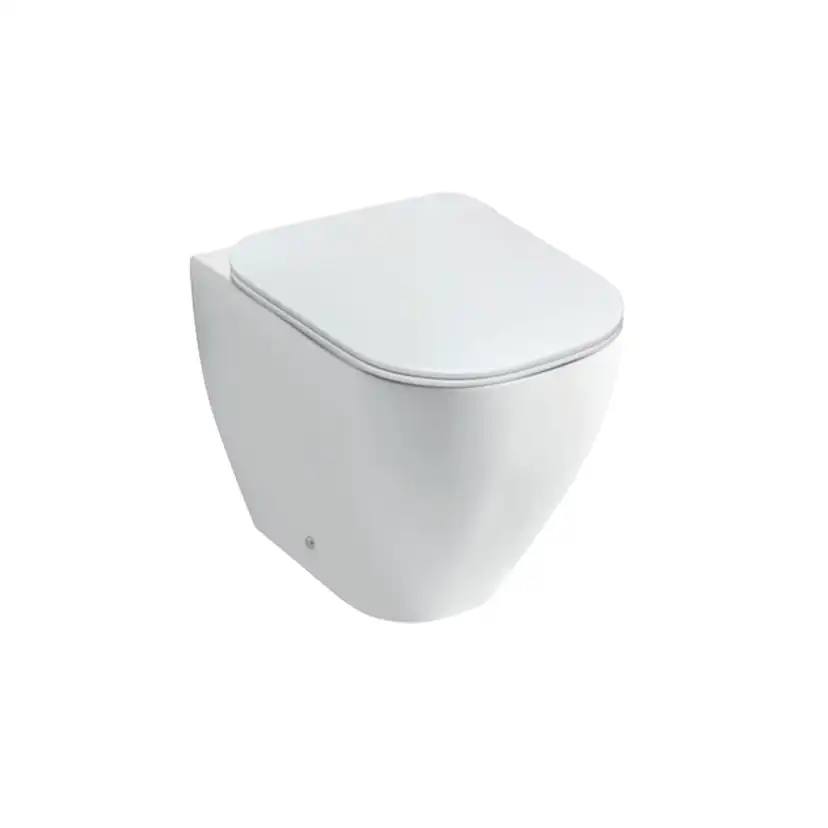 Golvstående Toalett Miller Badrum Rimless BTW Elegans Porslin