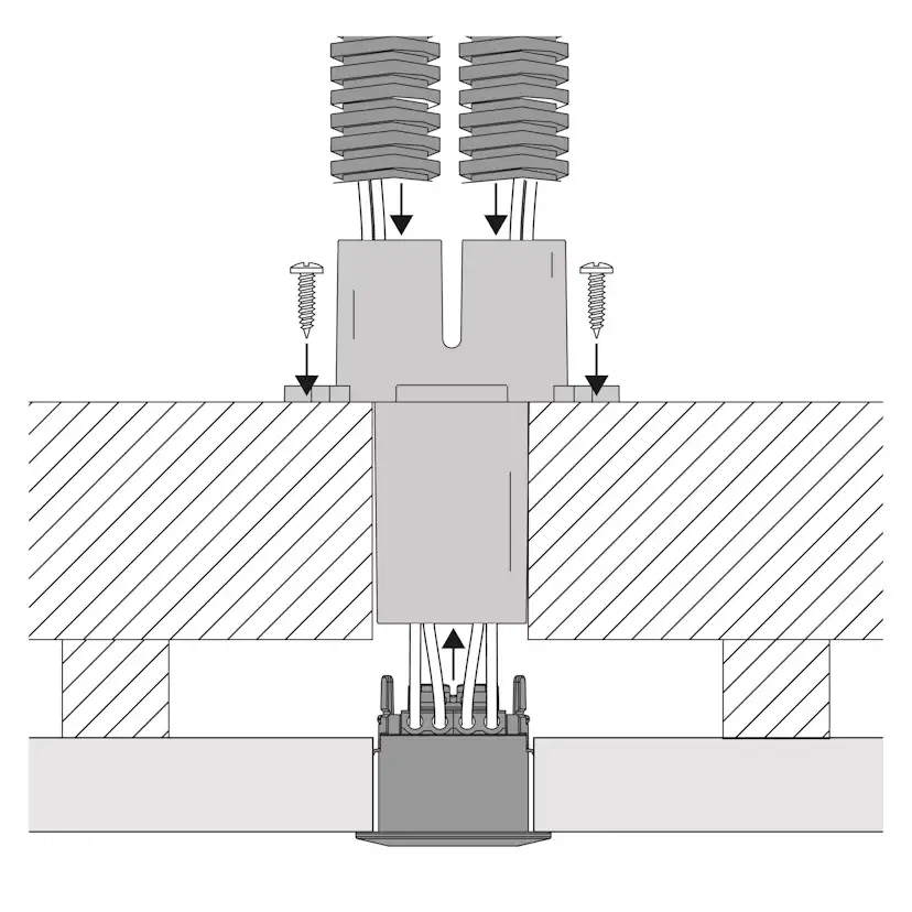 Muff Hide-a-lite Tillbehör för Fönsternischer 2-vägs 16 mm Plast