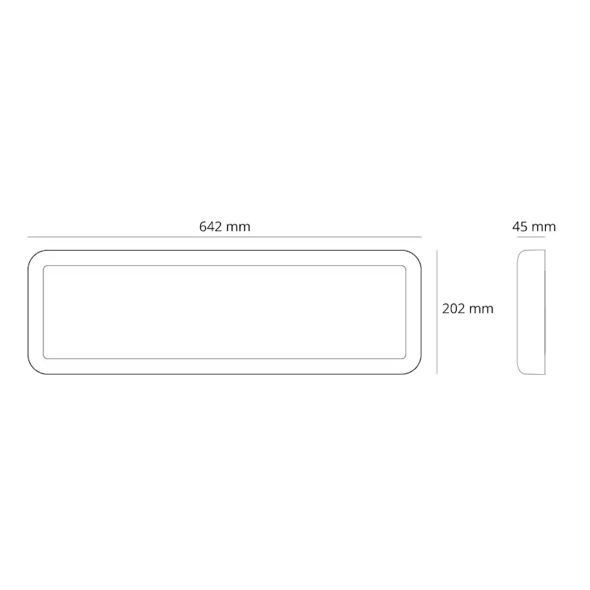 Interiörarmatur SG ARMATUREN Sense Surface 18W 1910Lm 3000K 640x200