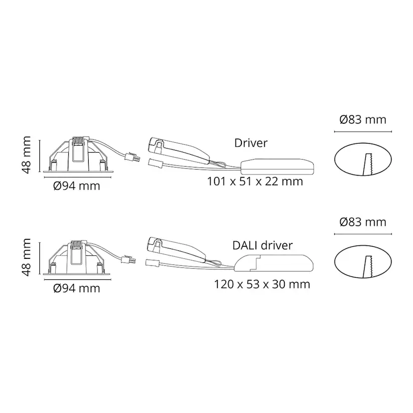 Downlight SG ARMATUREN Junistar Lux 7W IP44 LED